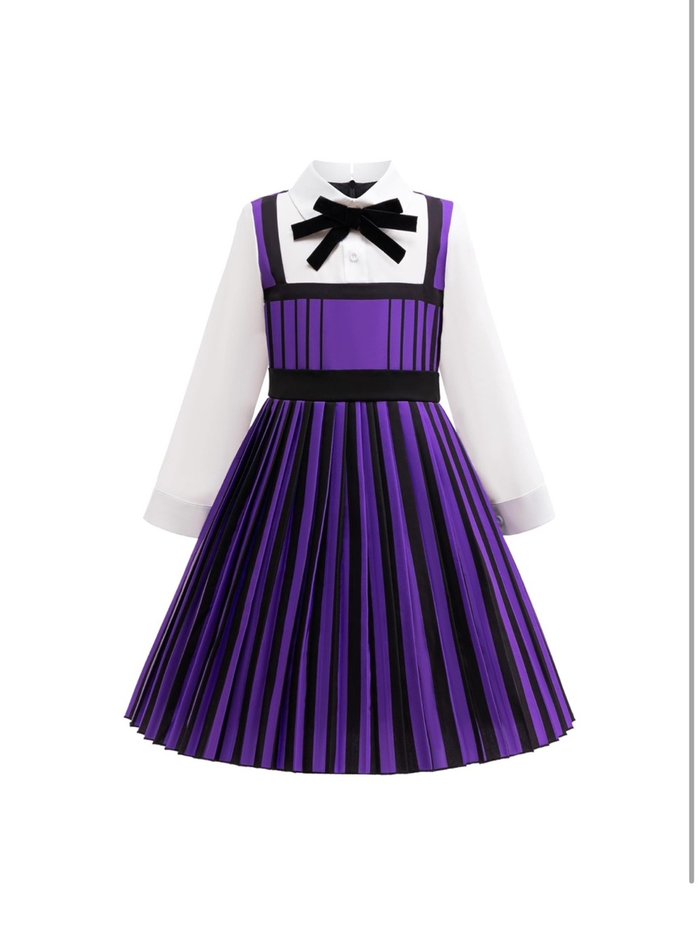 Girls Stripes School Uniform Pleated Skirt Halloween Costume dress size various